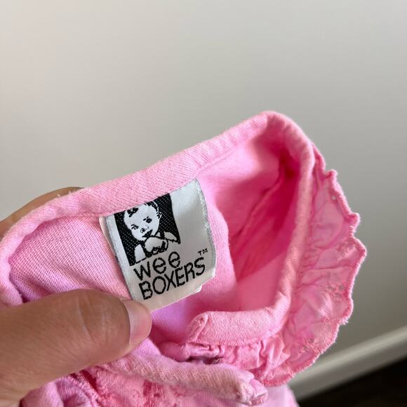 Vintage Wee Boxers Pink Ruffle Jumpsuit 24 Months USA - Picture 7 of 11